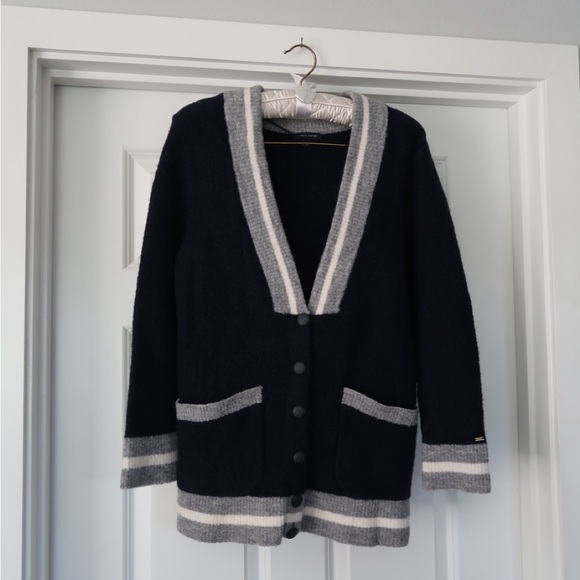 Tommy Hilfiger Navy and Gray Cardigan - Picture 1 of 5